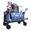 VisioGear Foldable Garden Cart with Heavy-Duty Wheels & 480lbs Load Capacity, Portable Utility Wagon for Camping, Sports, Blue, 37.4"*23.03"*38.98" - 2 of 4