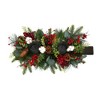 Nearly Natural 24-in Holiday Berries, Pinecones and Eucalyptus Christmas Artificial Arrangement Cutting Board Wall Décor or Table Arrangement - 3 of 4