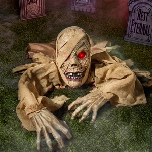 Joyfy Zombie Groundbreaker with Light-up Eyes Decoration, Halloween Outdoor Decoration for Outside, Lawn, Graveyard Decor - 1 of 4