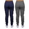 Galaxy By Harvic Women's  Loose Fit Cotton Stretch Twill Cargo Joggers- 2 Pack - 2 of 4