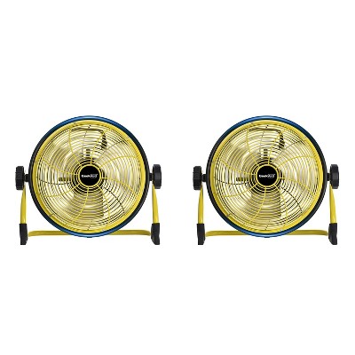 Geek Aire CF3 Outdoor Cordless Rechargeable 10 Inch Variable Speed Floor Fan (2 Pack)