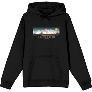 Adventure Society Grand Teton Wyoming Adult Long Sleeve Hoodie - 1 of 2