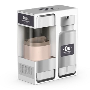 OU Soap Dispenser & Toothbrush Holder, Durable, Dual Bathroom Set 16.9oz Soap Dispenser, Nonslip  Toothbrush Holder, Bathroom Countertop Organizer - 1 of 3