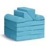 INFURNIC Sofas Modular Kids Play Sofa 8 Pieces Convertible for Playroom Bedroom Fun, Blue, 56"*28"*18" - 4 of 4