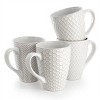 Gibson Elite Earlhart 4 Piece 16 Ounce Stoneware Assorted Pattern Mug Set in White - 2 of 4