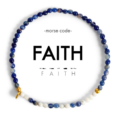 Morse Code Beaded Bracelet 3mm: FAITH - ETHICGOODS - image 1 of 4