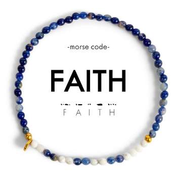 Morse Code Beaded Bracelet 3mm: FAITH - ETHICGOODS