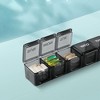 Sukuos XL Weekly Pill Organizer 2 Pcs, Daily Pill Cases for Pills, Vitamins, Fish Oils & Supplements - 2 of 4