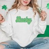 Simply Sage Market Women's Graphic Sweatshirt Green Lucky Cursive - 2 of 3