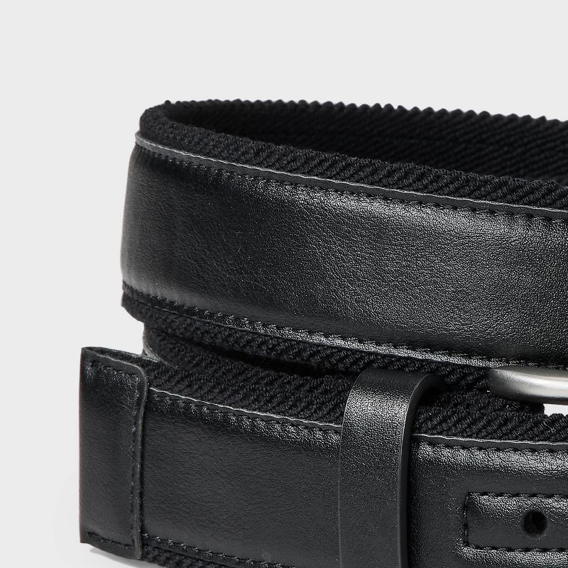Men&#39;s Fabric with Overlay Webbed Belt - Goodfellow &#38; Co&#8482; Black, 4 of 5