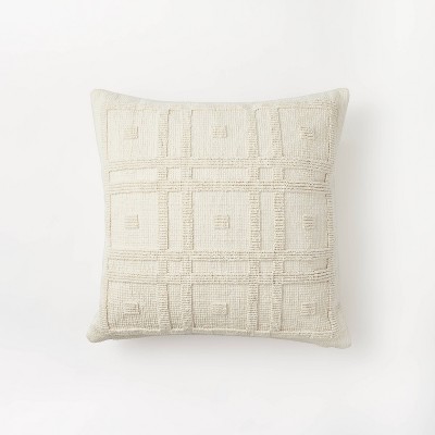 Geo Tufted Square Pillow Cream - Threshold™ designed with Studio McGee