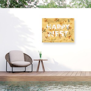 Trademark Fine Art - Lisa Audit Happy Yellow 15C Matted Framed Art - 1 of 4