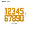 Unique Bargains Reflective Mailbox Numbers Sticker 8.3 Inch Height 0 - 9 Vinyl Self-Adhesive Address Number Yellow 4 Set - 2 of 4