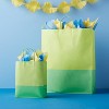 X-Large Gift Bag Green Two Color Block - Spritz™ - 2 of 3