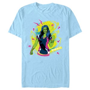 Men's She-Hulk: Attorney at Law Real Life Vs Cartoon T-Shirt - 1 of 4