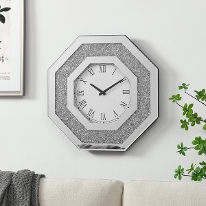 Gulches Octagonal Mirror Wall Clocks and Artificial Gemstone Wall Clocks - 1 of 4