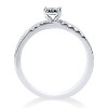 Pompeii3 1/4ct Diamond Engagement Matching Wedding Ring Set 14K White Gold - 3 of 4