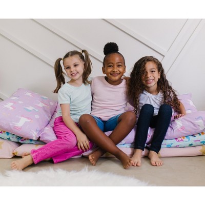 Purple Unicorn Cotton Polyester Kids Pillow Lounger