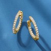 Pure Collection by Ross-Simons 0.20 ct. t.w. Diamond Inside-Outside Huggie Hoop Earrings in 14kt Yellow Gold - 3 of 4
