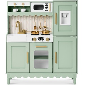 Best Choice Products Wooden Cottage Kids Pretend Play Kitchen with 11 ...