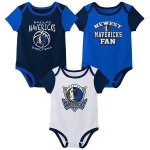 NBA Dallas Mavericks Infant Boys' 3pk Bodysuit Set - 1 of 4
