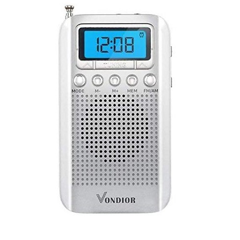Portable AM FM Radio, Shortwave Transistor Radio with Best Reception,  Battery Operated or AC Power Retro Radio with Big Bluetooth Speaker,  Earphone