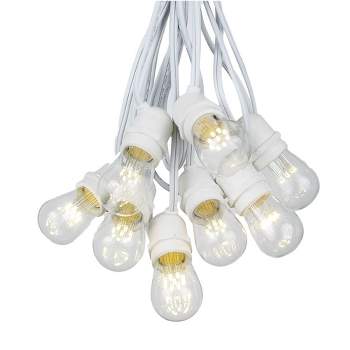 Novelty Lights Edison Outdoor String Lights with 25 In-Line Sockets White Wire 37.5 Feet