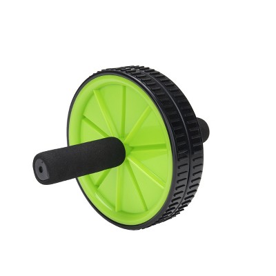Mind Reader Dual Wheel Split Ab Roller, Black/Green