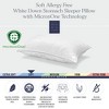 White Down Pillow, with MicronOne Dust Mite, Bedbug, and Allergen-Free Shell - image 2 of 4