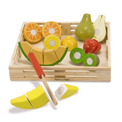 wooden cuttable play food