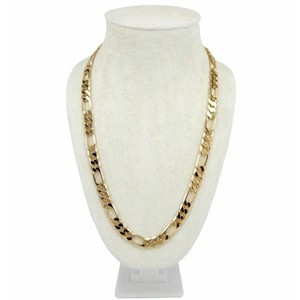 RMZ GOLD NYC 4mm Figaro Chain Necklace 24k Gold for Men Women & Teens 24'' - 1 of 4