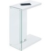HomeStock Electric Flip Top End Table with Hidden Storage, Charging Station with Outlets and USB Ports, Glass Side Panels - 4 of 4
