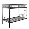 NicBex Twin Over Twin Bunk Bed with Safety Guardrail,Metal Twin Loft Bed with Ladder and Converts to 2 Beds,Noise Reduced Bunk Beds for Bedroom - 2 of 4