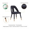 Neda Modern Velvet Upholstered Dining Chair Midnight Blue - Manhattan Comfort: Elm Wood, Gold Tips, No Assembly - 3 of 4