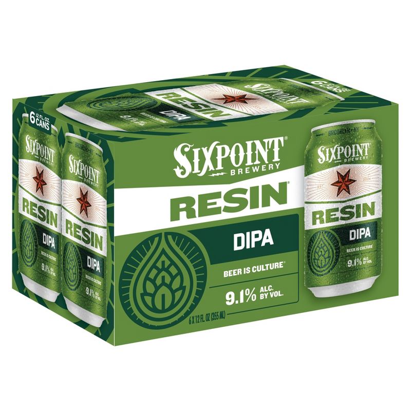 Sixpoint Resin Imperial IPA Beer - 6pk/12 fl oz Cans, 1 of 4