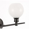 Elegant Lighting Collier 1 light Chrome and Frosted white glass left Wall sconce - 2 of 4