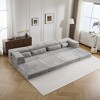 Whisen Modern Compression Loveseat, Convertible Floor Sofa Bed,DIY Boneless Modular Sectional Couch, No Assembly Required - 3 of 4
