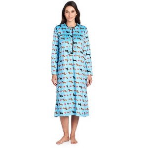 Ashford & Brooks Women's Mink Fleece Long Sleeve Nightgown - 1 of 4