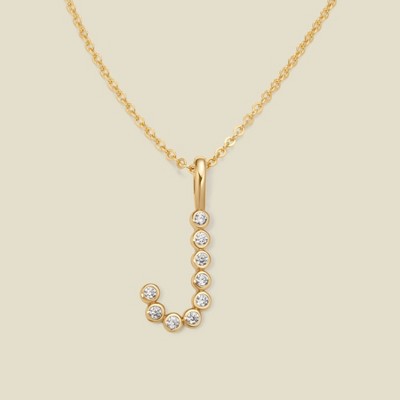 Made By Mary | CZ Poppy Initial Necklace