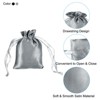 Unique Bargains Smooth Soft Wedding Christmas Satin Bags with Drawstring 50 Pcs - 3 of 4