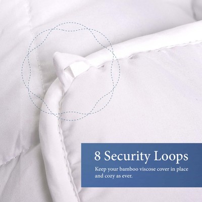White Twin Cooling Rayon Bamboo Weighted Blanket with Glass Beads