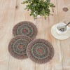 Multi Jute Trivet 8 inch Diameter Set of 3 - 3 of 3
