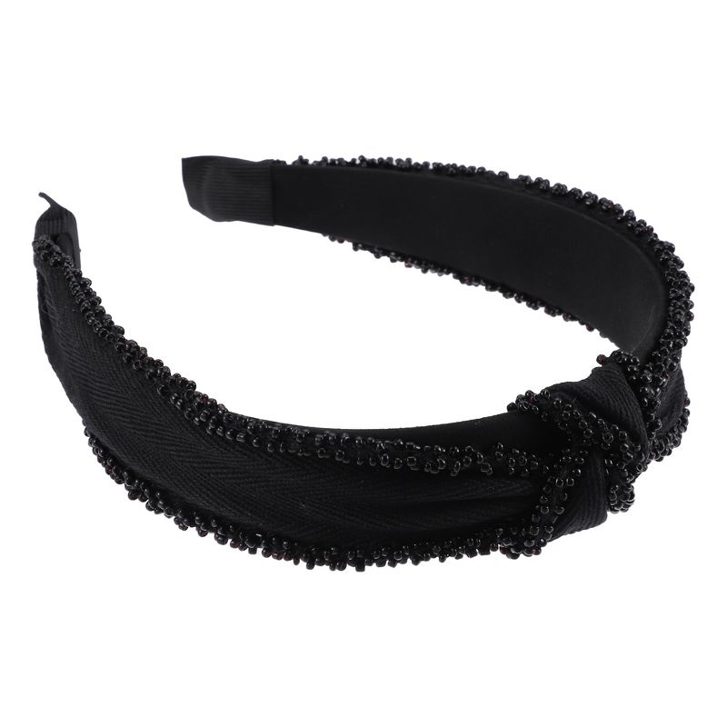 Unique Bargains Women's Bling Pearl Knotted Headband Accessories Hairband 1.18 Inch Wide 1 Pc, 5 of 7