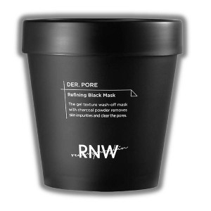 RNW DER. PORE Refining Black Mask | A gel texture wash-off mask containing Charcoal Powder to remove skin impurities - (6.7 oz) - 1 of 4