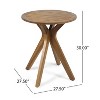 NicBex Outdoor End Table Modern Outdoor Side Table, Wood Patio End Table Small Table Outdoor Coffee Table for Backyard, Balcony, Porch - 2 of 4