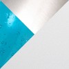 LumiSource Jasmine 22" Contemporary Table Lamp Clear Sapphire Blue Seeded Glass, Brushed Nickel and White Linen Shade - 3 of 4