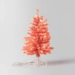 3' Pre-lit LED Pink Alberta Spruce Mini Artificial Christmas Tree Clear Lights - Wondershop™