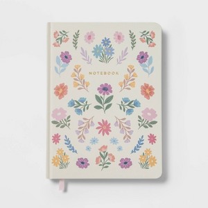 240 Sheet College Ruled Journal 7.75"x5.5" Bookbound Floral - Threshold™ - 1 of 3
