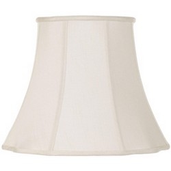 Taupe Medium Rectangle Cut Corner Lamp Shade 16" Wide x 12" Deep x 12.5" Height 