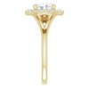 Pompeii3 1 1.15Ct Oval Diamond Engagement Ring 14k Yellow Gold Halo Band Enhanced - 3 of 4
